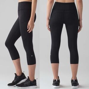 Lululemon Fast & Free 19” Crop Black Running Leggings